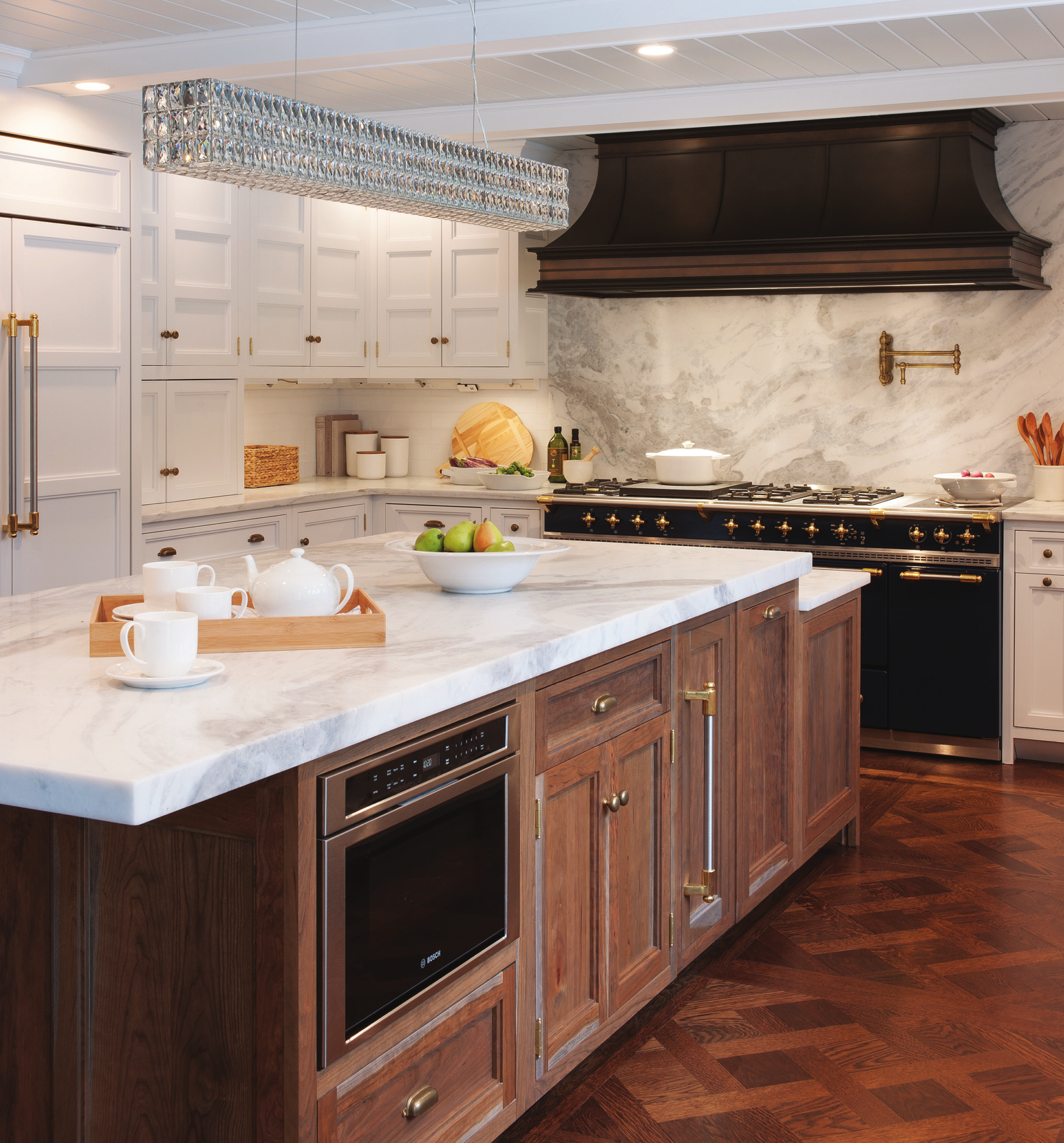 Unique Kitchen Designs: Bar Area with White Cabinets, Merrimack NH - Dream  Kitchens